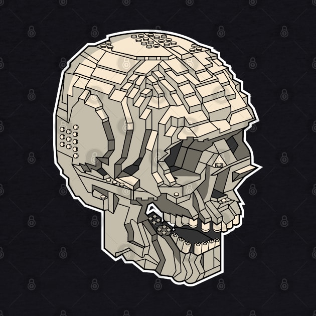 Brick Skull by Mecha Design by MechaRon